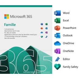 Microsoft 365 Famille 2024 - 1 an - Appareils illimités (PC / Mac / iOS / Android)