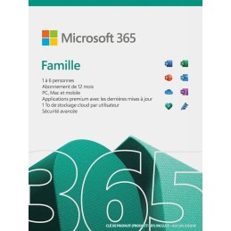 Microsoft 365 Famille 2024 - 1 an - Appareils illimités (PC / Mac / iOS / Android)